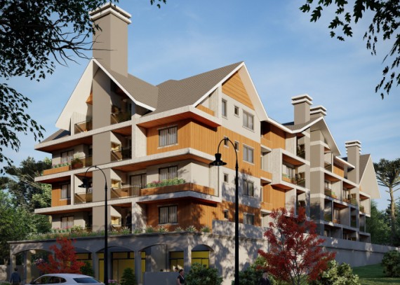 Apartamento, no bairro Centro em Canela